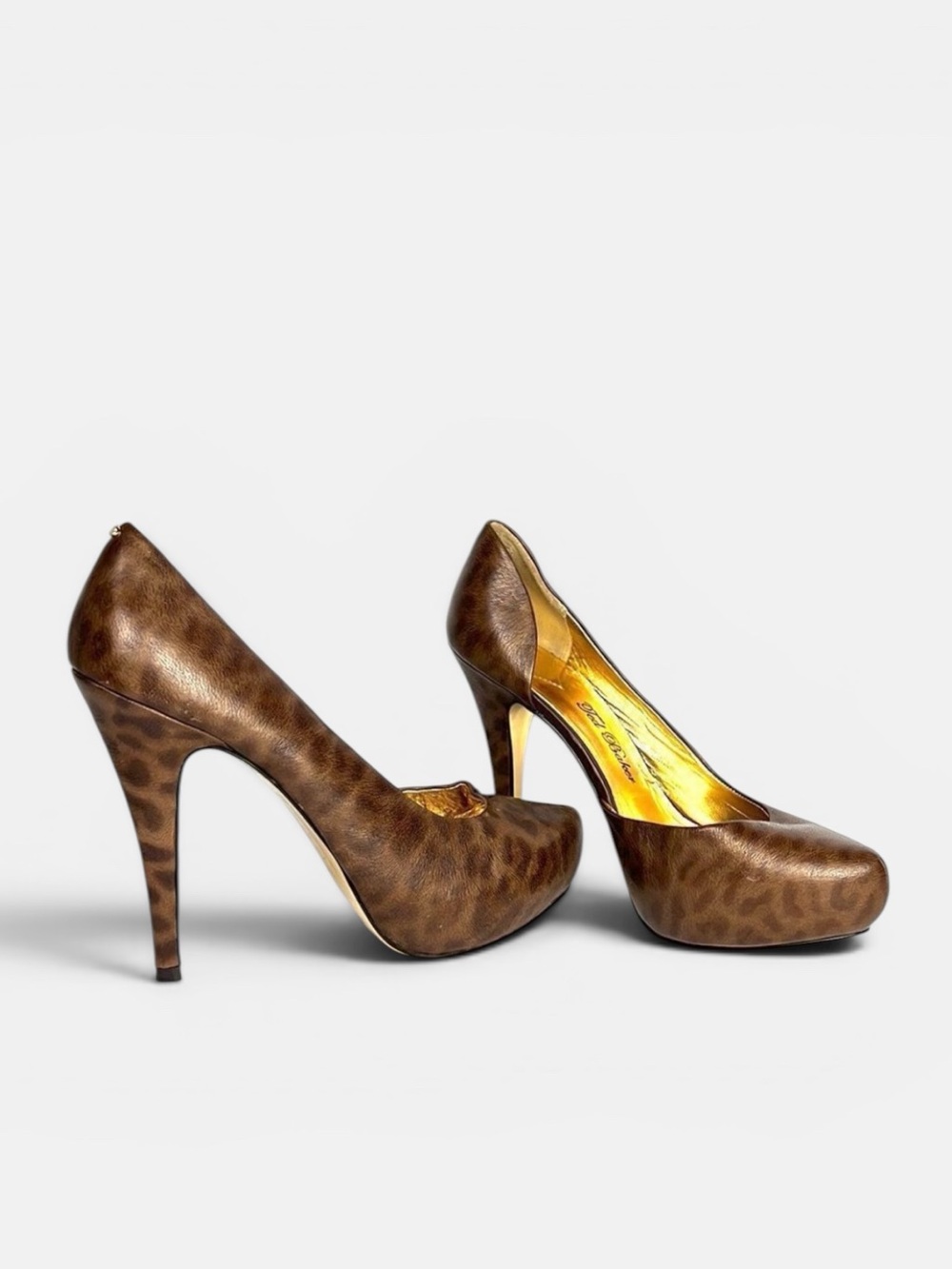Ted Baker Leather Animal Print Platform High Heel Shoes Pumps US 9,5